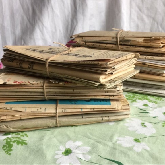 Pattern Paper Tissue Paper Vintage Sewing Patterns